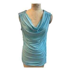 WHBM Blue Sleeveless Top size L